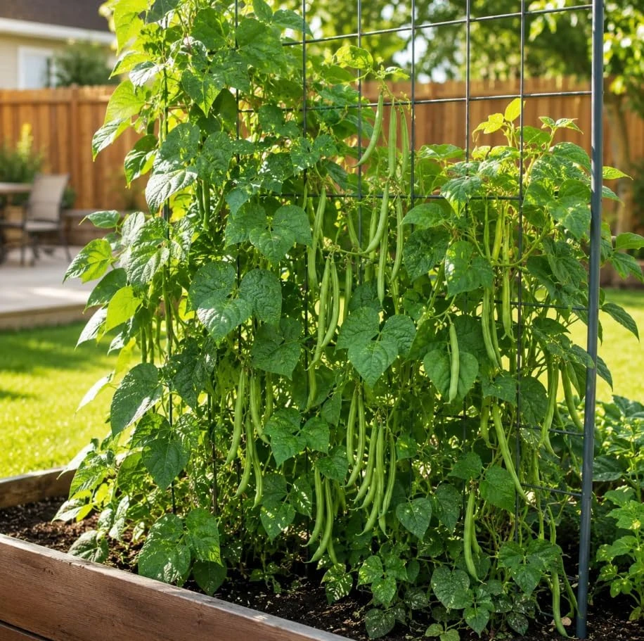 Green Bush Bean Live Plants - 2 Plants Per 4 Inch Pot, 3-6 Inches Tall Vegetable Starter for Garden & Containers - Image 3