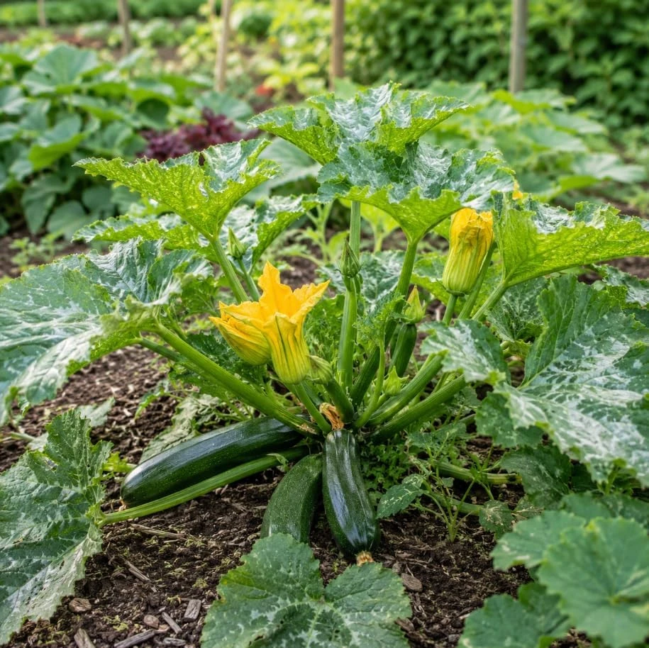 Green Zucchini Live Plants - 2 Summer Squash Seedlings, 4-6 Inch Tall in 4 Inch Pots, Outdoor - Image 3