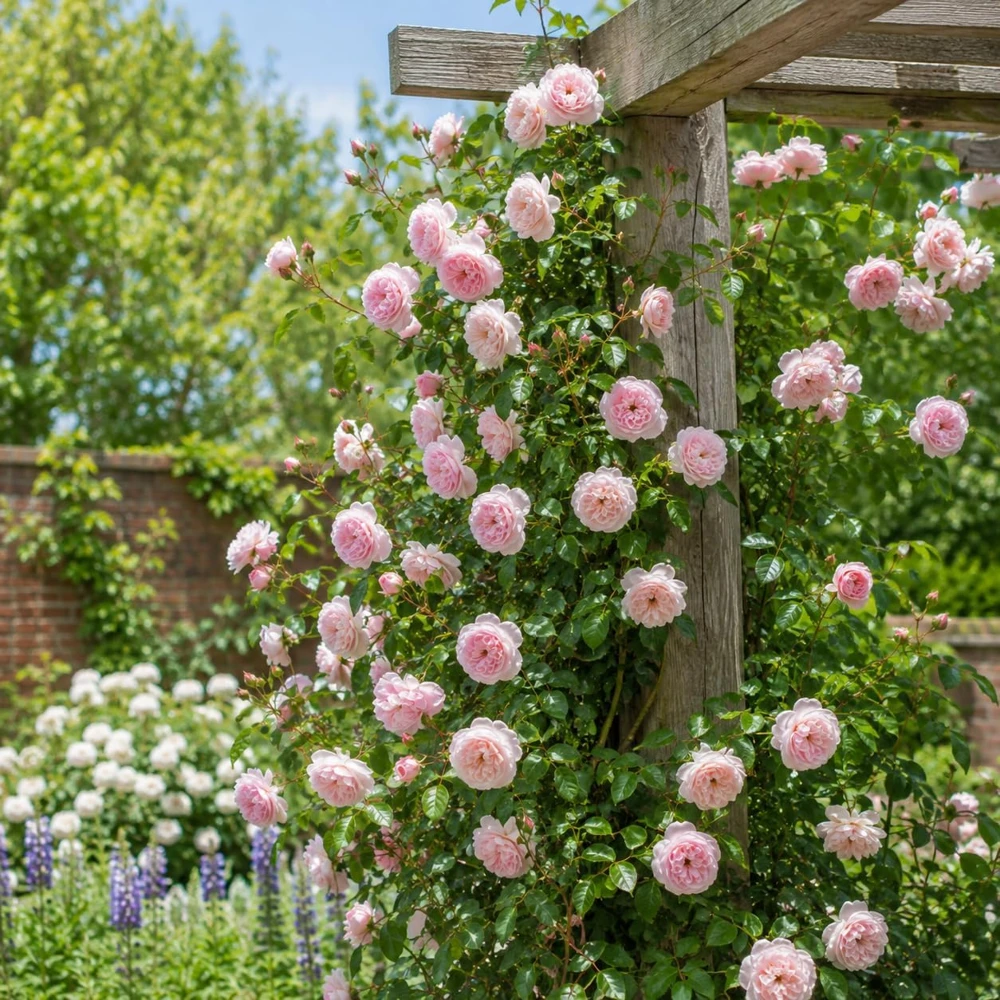 Light Pink Climbing Rose Live Plant โ Fragrant Perennial Bush โ 2-4 Inch Tall - Image 5