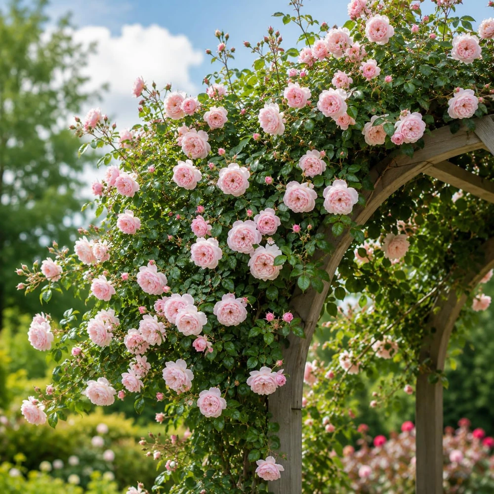 Light Pink Climbing Rose Live Plant โ Fragrant Perennial Bush โ 2-4 Inch Tall - Image 7