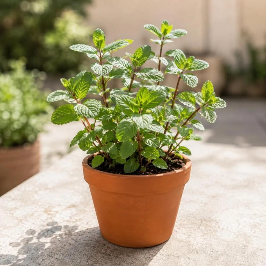 Live Chocolate Mint Plant 2-4 Inch Tall - Fragrant Culinary Herb for Garden & Patio - Image 1