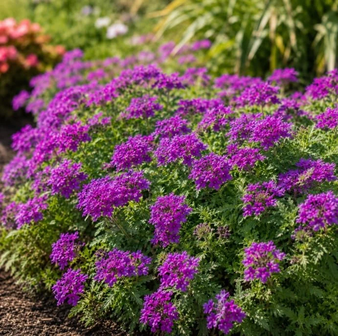 Live Purple Verbena Plant 4-6 Inch Tall, Rooted Flowering Plant for Home Garden, No in CA - Image 2