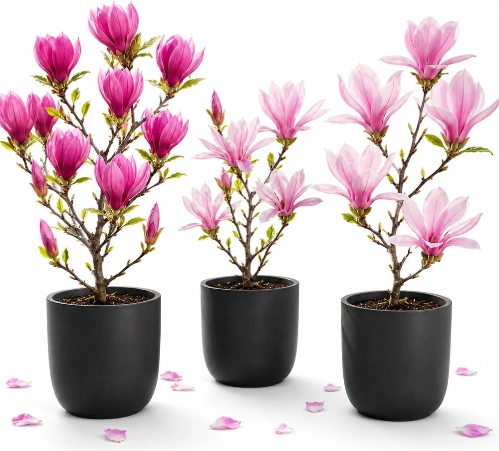 Magnolia Live Plants Set of 2 for Outdoor Planting – 5-10 Inch Tall, 2.5 Inch Pot - Image 1