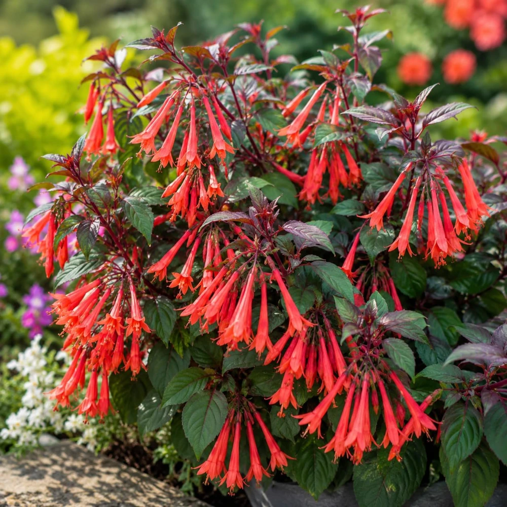 Orange Fuchsia Live Plant โ 4-6 Inch Tall in 5 Inch Pot โ Home Garden - Image 5