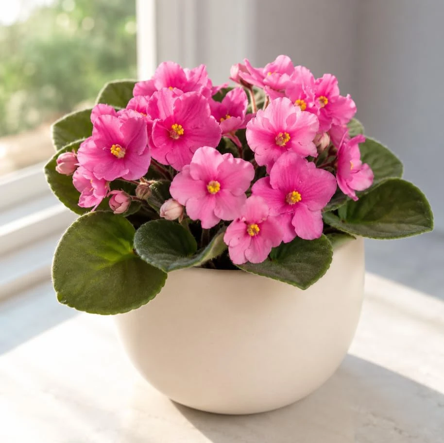 Pink African Violet Live Plant, 3-5 Inches, 4 Inch Pot, Indoor Houseplant - Image 3