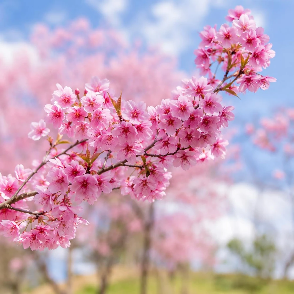 Pink Cherry Blossom Tree Live Plant, 5-10 Inch Tall, 2.5 Inch Pot, Outdoor Flowering - Image 5