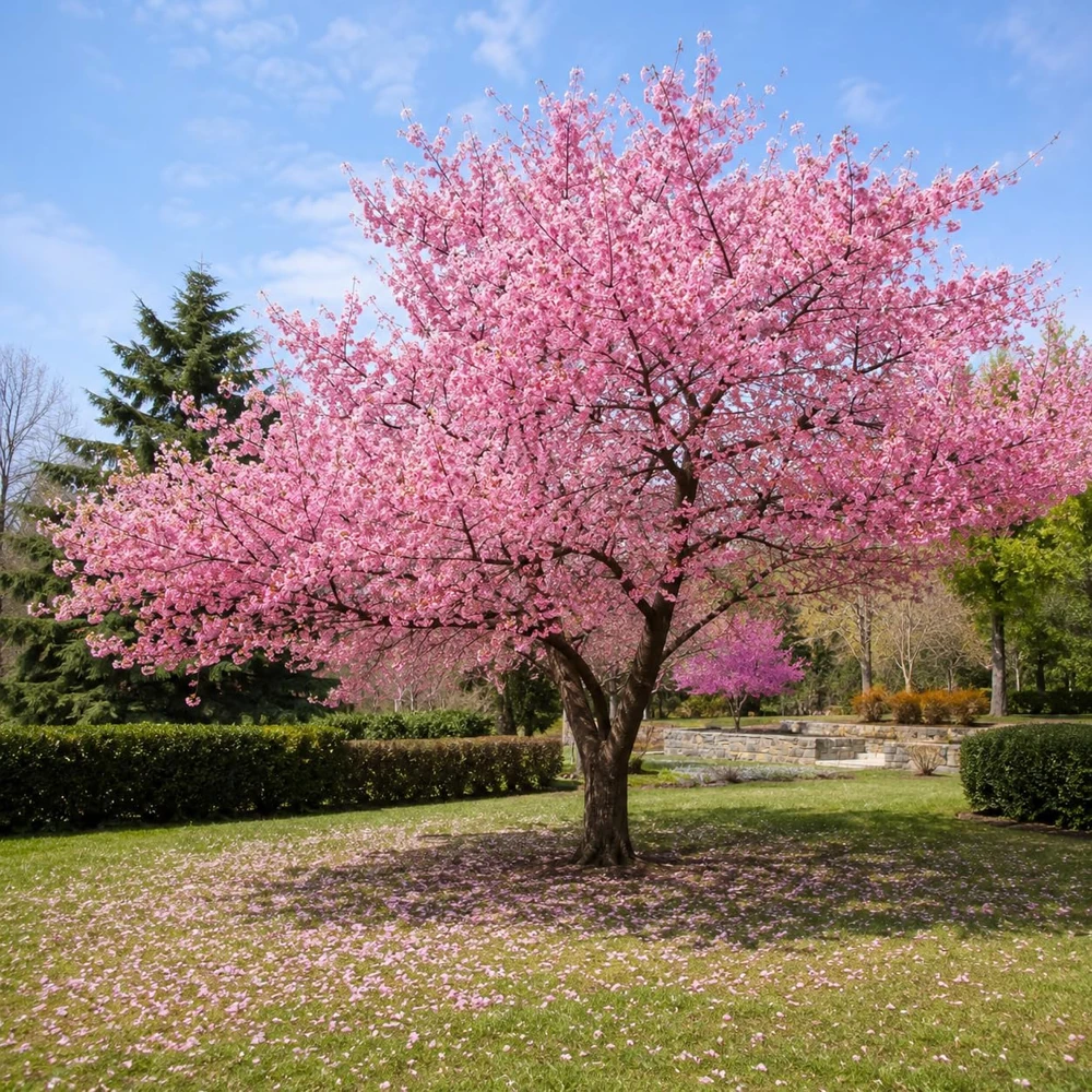 Pink Cherry Blossom Tree Live Plant, 5-10 Inch Tall, 2.5 Inch Pot, Outdoor Flowering - Image 6