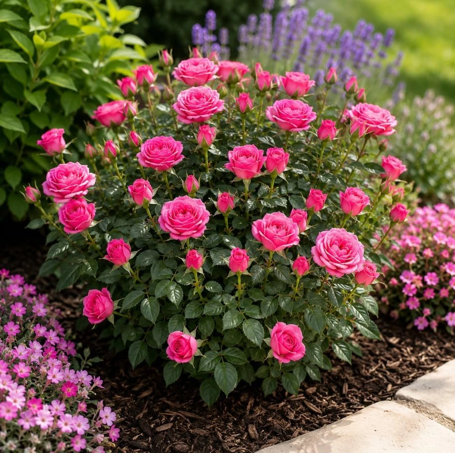 Pink Miniature Rose Live Plant – 4 Inch Pot, 4-6 Inches Tall, Mini Rose Bush for Outdoor Gardens - Image 5