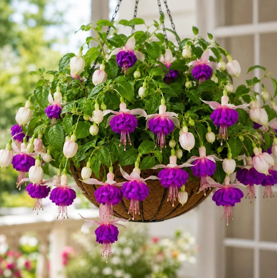Pink Purple Fuchsia Live Plant - 4-6 inch Tall, 5 Inch Pot, Vibrant Flowers - Image 5