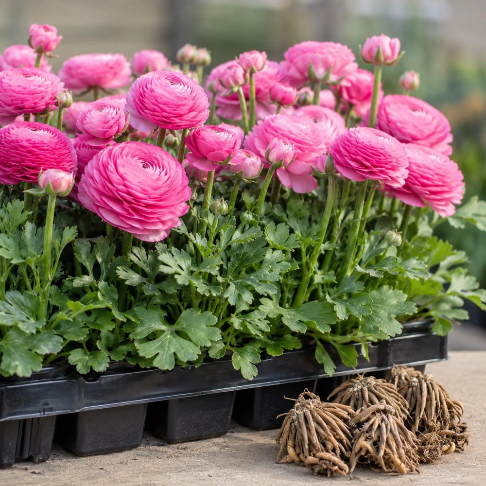 Pink Ranunculus Bulbs - Set of 25 Double Bloom Corms - Vibrant Spring Flowers - Image 2