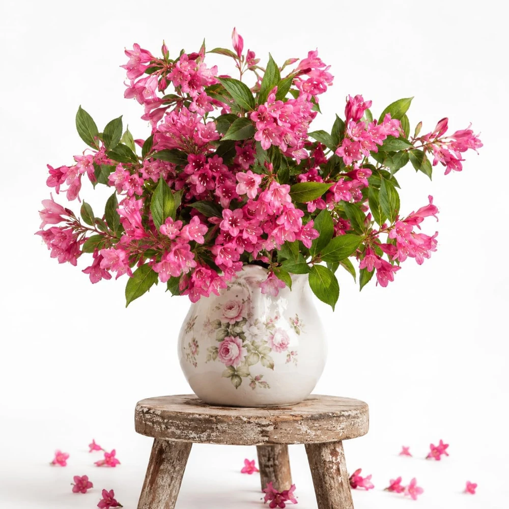 Pink Weigela Live Plant – Blooming Shrub, 6-12 Inch Tall, Quart Pot, Outdoor - Image 1