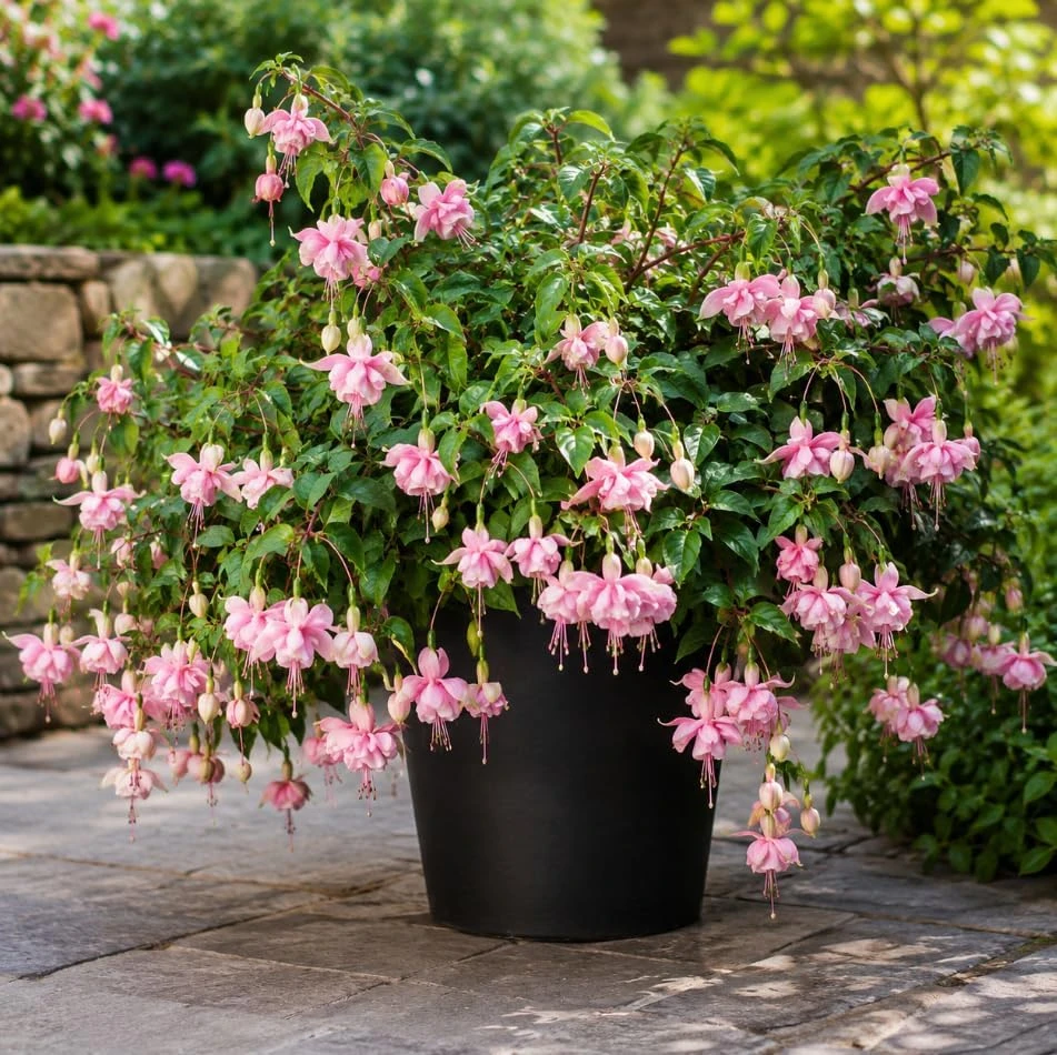 Pink White Fuchsia Live Plant – 4-6 inch Tall – 5 Inch Pot – Outdoor/Indoor - Image 5