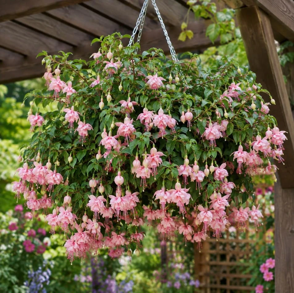 Pink White Fuchsia Live Plant – 4-6 inch Tall – 5 Inch Pot – Outdoor/Indoor - Image 7
