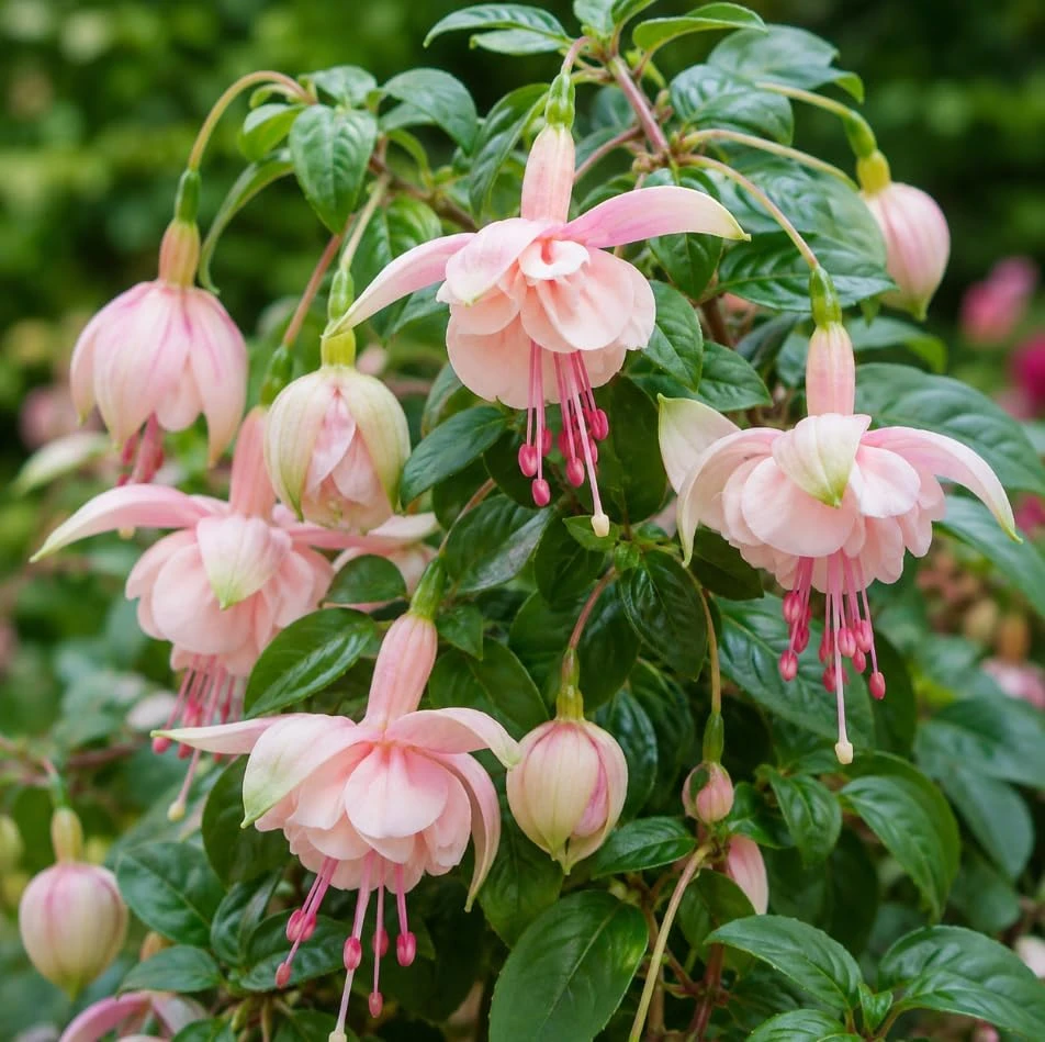 Pink White Fuchsia Live Plant – 4-6 inch Tall – 5 Inch Pot – Outdoor/Indoor - Image 1