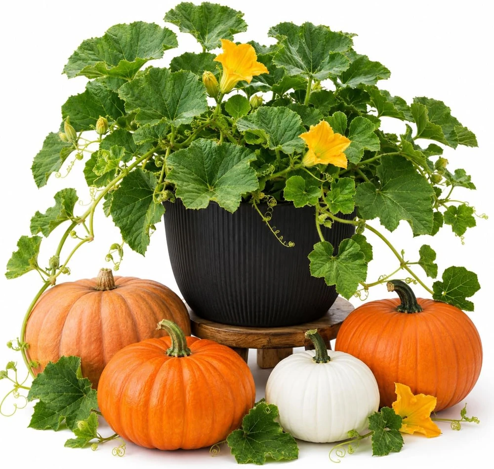Pumpkin Plant Live for Planting - Vegetable Garden Plant, 2-4 Inch Tall - Image 1