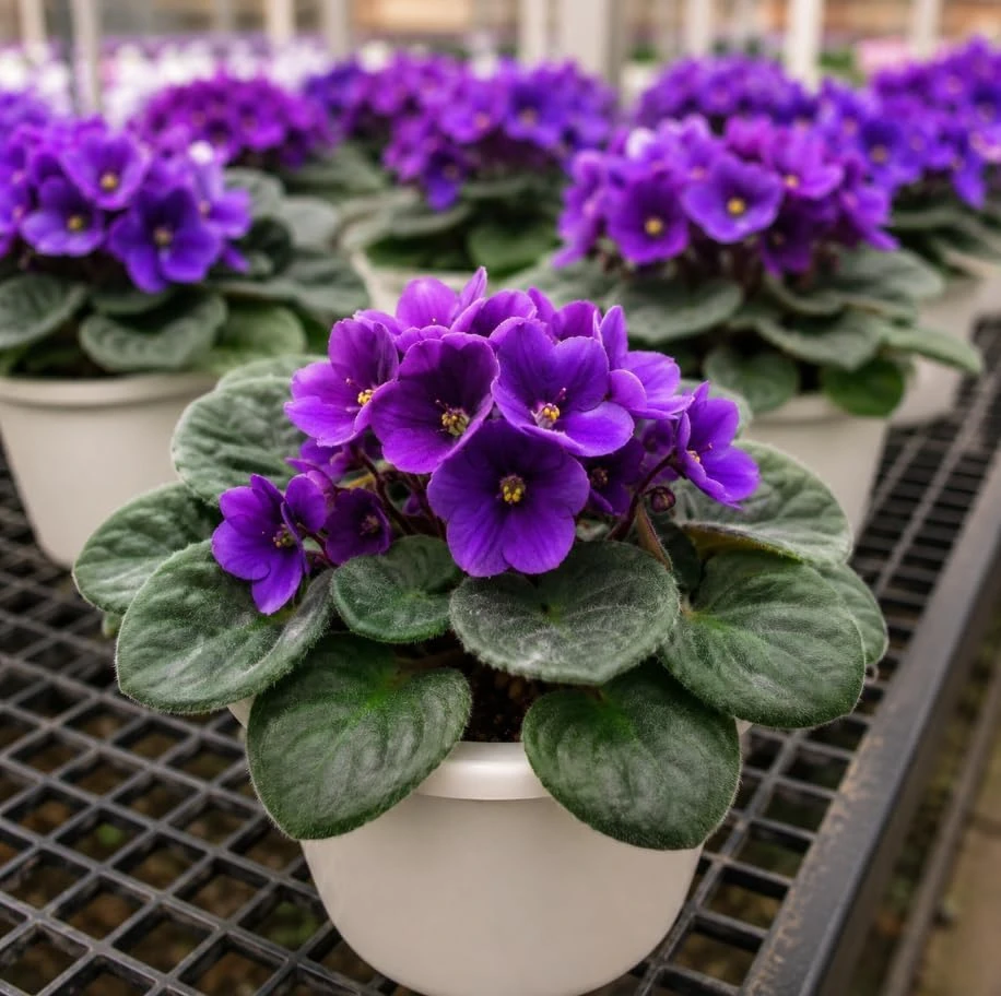 Purple African Violet Live Plant - 3-5 Inches Tall, 4 Inch Pot - Indoor Flowering Plant - Image 7