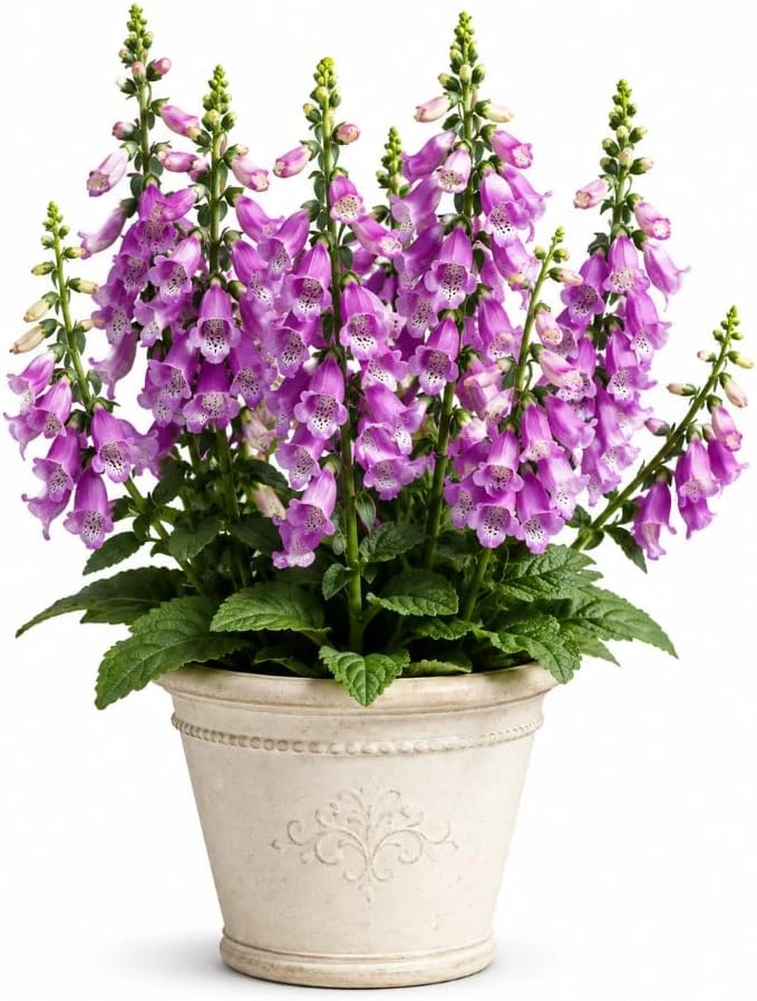 Purple Foxglove Live Plant – Hardy Perennial – 2-4 Inch Tall – 3 Inch Pot - Image 1
