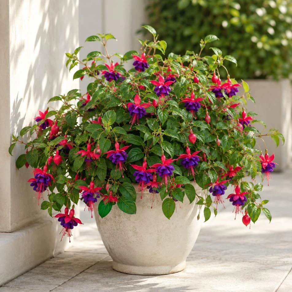 Purple Fuchsia Live Plant โ 4-6 inch Tall, 6 Inch Pot โ Home Garden Flowers - Image 5
