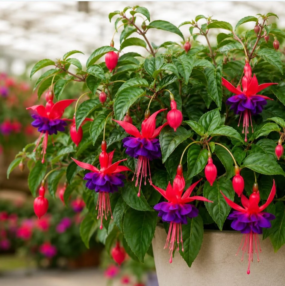 Purple Fuchsia Live Plant โ 4-6 inch Tall, 6 Inch Pot โ Home Garden Flowers - Image 7