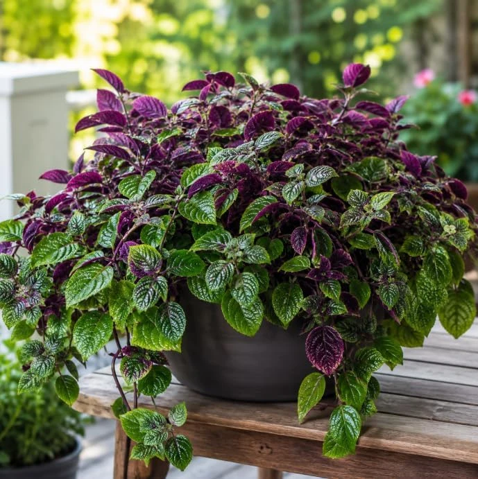 Purple Swedish Ivy Live Plant - 2 Plants Per Pot, 3-6 Inch Tall, 4 Inch Pot, Easy Care Trailing Houseplant - Image 3