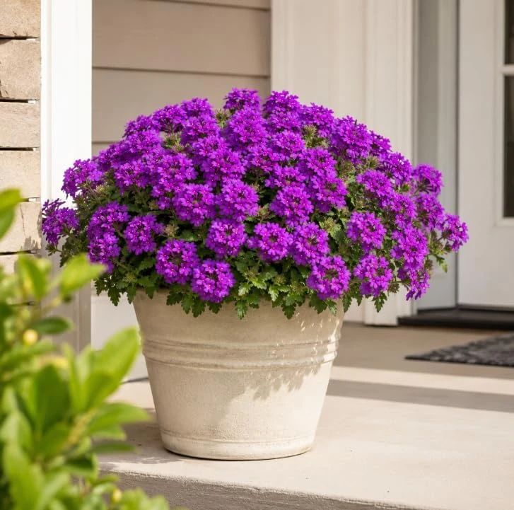 Purple Verbena Live Plants - 2 Pots, 4-6 Inch Tall, Outdoor Flowering Garden Plant - Image 7