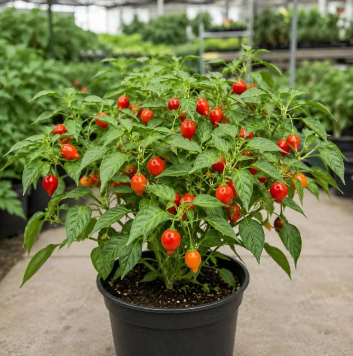 Red Biquinho Pepper Live Plants - 2 Pack, 3-6 Inch Chili Seedlings for Garden - Image 2