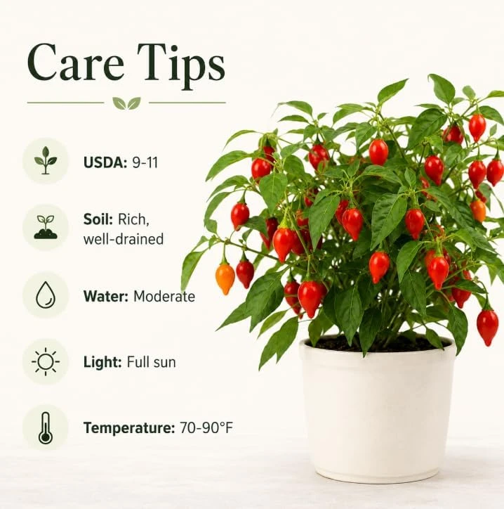 Red Biquinho Pepper Live Plants - 2 Pack, 3-6 Inch Chili Seedlings for Garden - Image 4