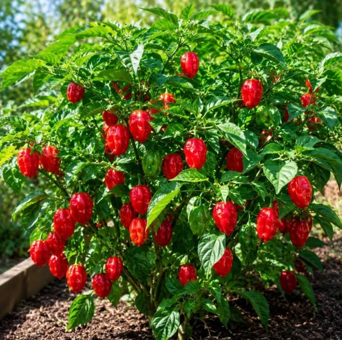 Red Habanero Pepper Live Plants - 2-Pack Hot Chili Seedlings 3-6 Inches Tall for Garden & Containers - Image 2