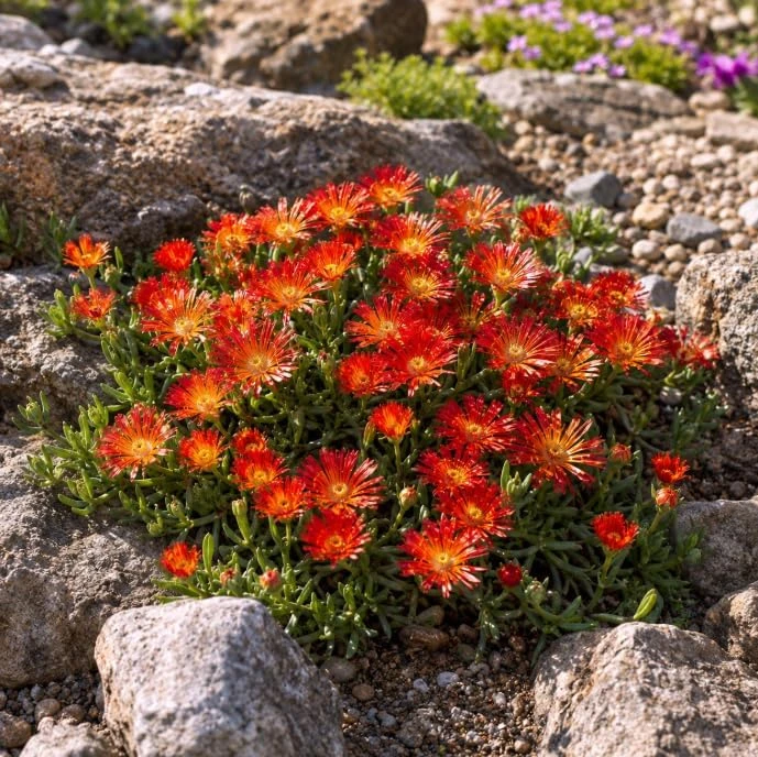 Red Ice Plant Live - Succulent Ground Cover, Bright Red Flowers, 3-6 Inch Tall, 4 Inch Pot - Image 6
