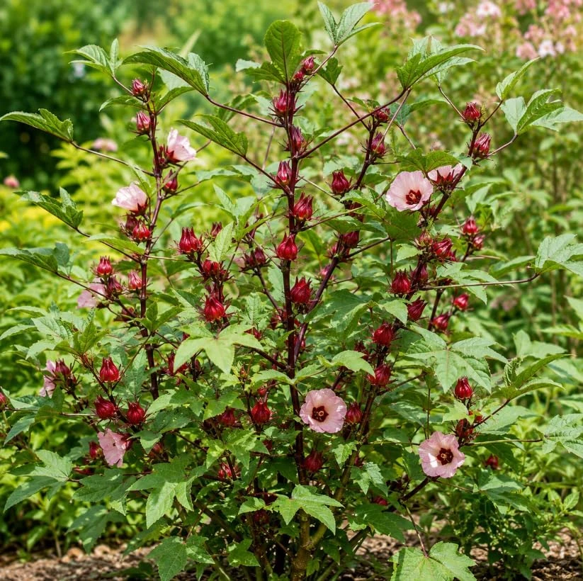 Red Roselle Live Plant Set - 2 Jamaican Hibiscus Plants in 4 Inch Pot, 6-10 Inches Tall, Outdoor - Image 6