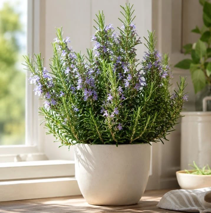 Rosemary Live Plant - 2 Per Pot, 4-6 Inch Tall, Fragrant Herb for Indoor/Outdoor - Image 1