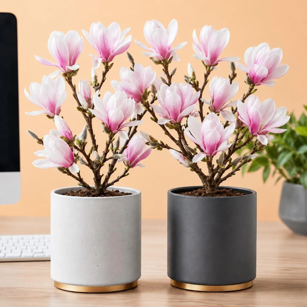 Saucer Magnolia Live Plant - Fragrant Bush Flowers, 5-10 Inch Tall, 2.5 Inch Pot - Image 4