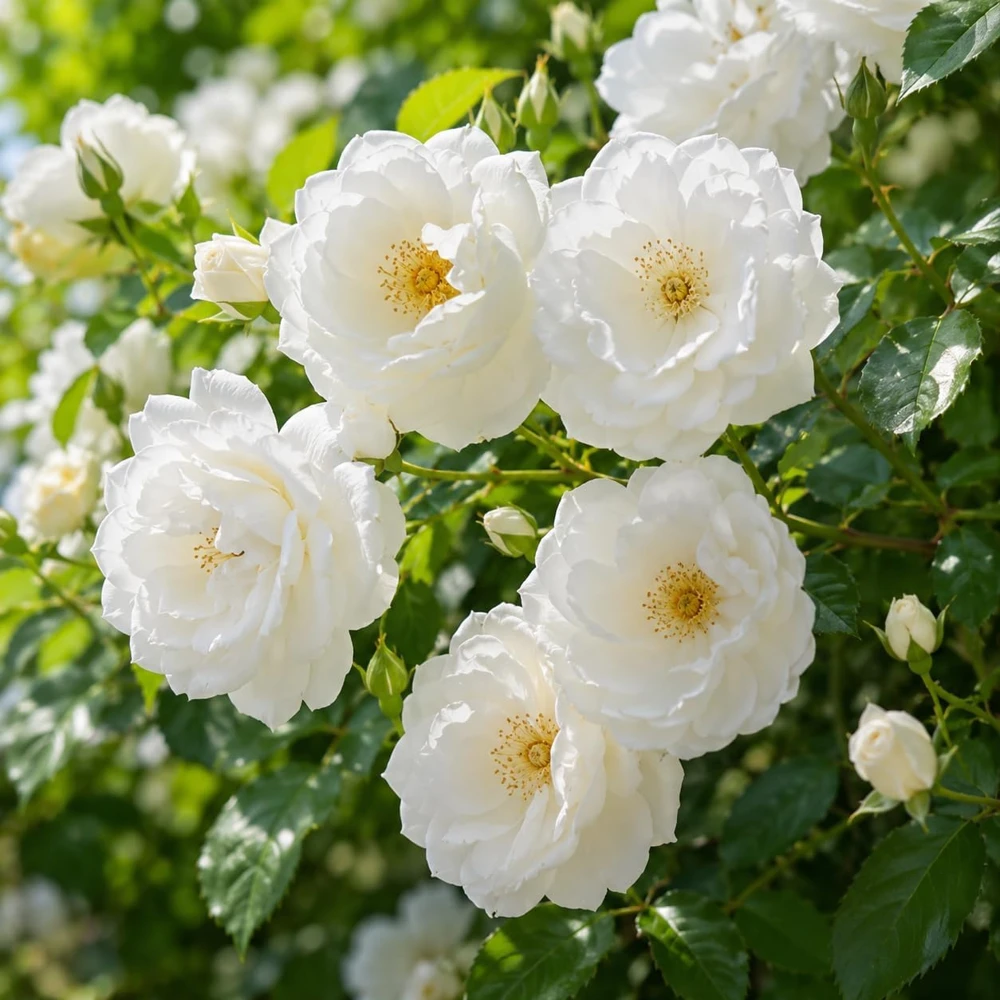 Set of 2 White Climbing Roses Live Plants - Fragrant Perennial Rose Bush, 2-4 Inch Tall, Outdoor - Image 4