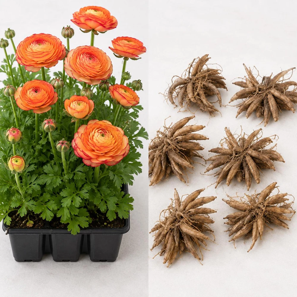Set of 25 Picotee Orange Ranunculus Bulbs – Vibrant Double Blooms - Image 6