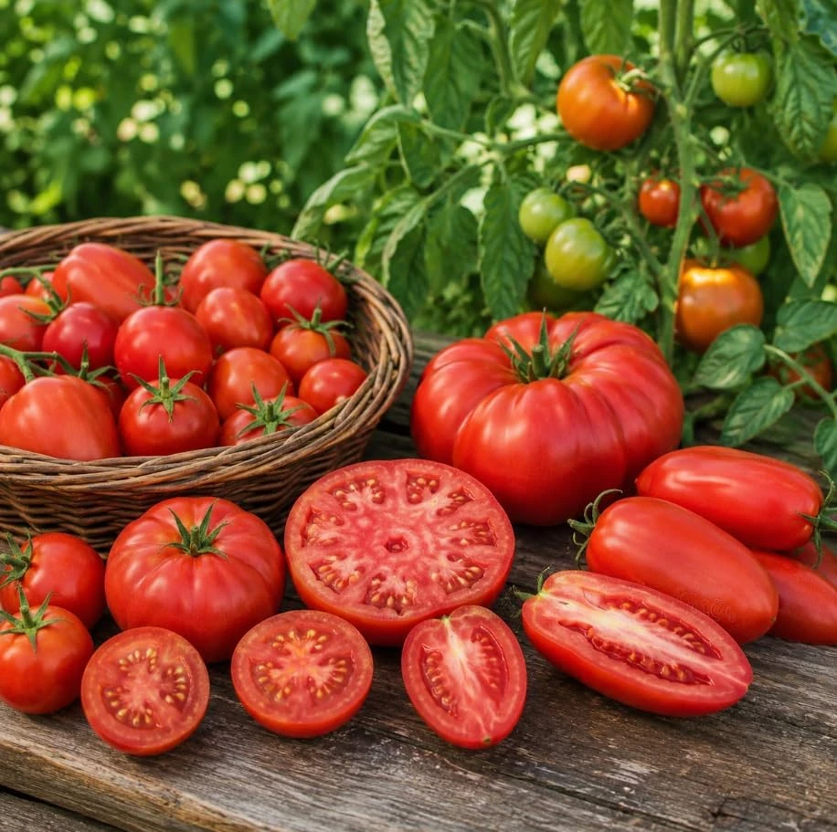 Set of 4 Mix Tomato Live Plants, 2 Seedlings Per Pot, 3-5 Inch Starter Vegetable Plants in 4 Inch Pots - Image 3