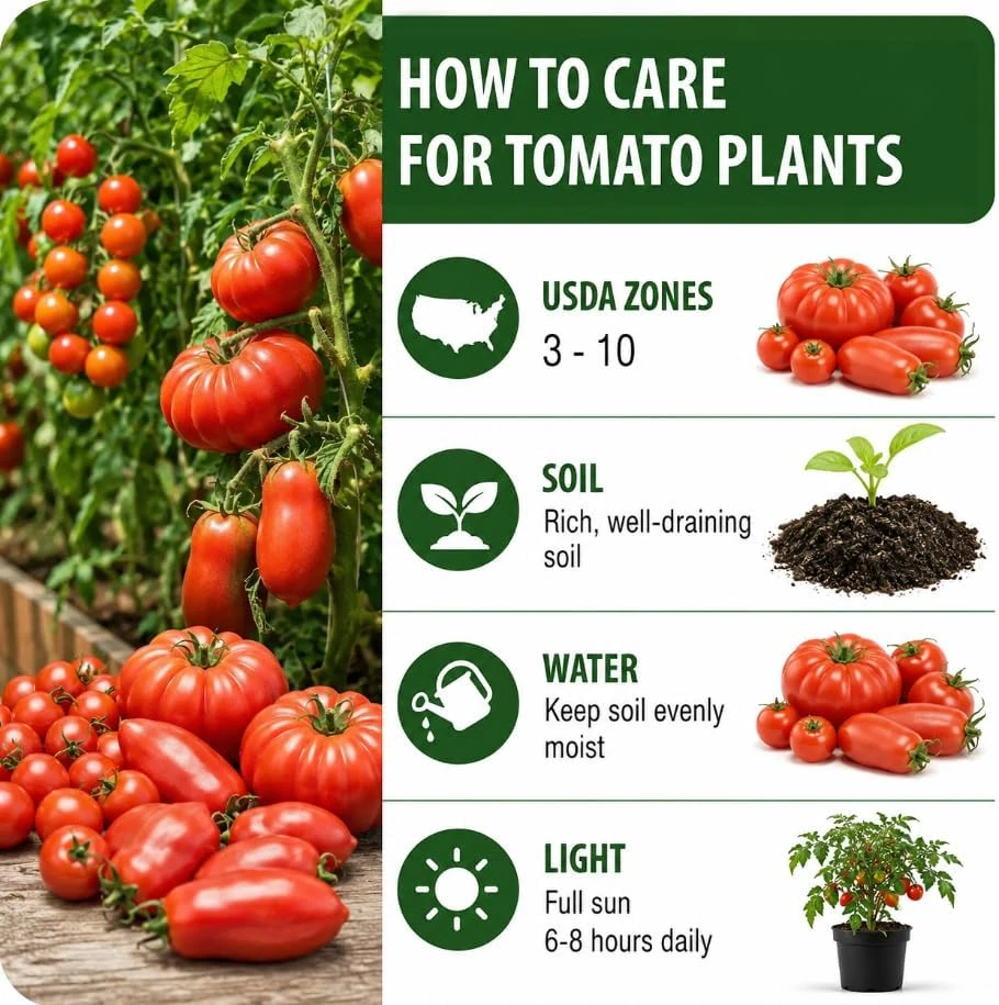 Set of 4 Mix Tomato Live Plants, 2 Seedlings Per Pot, 3-5 Inch Starter Vegetable Plants in 4 Inch Pots - Image 4