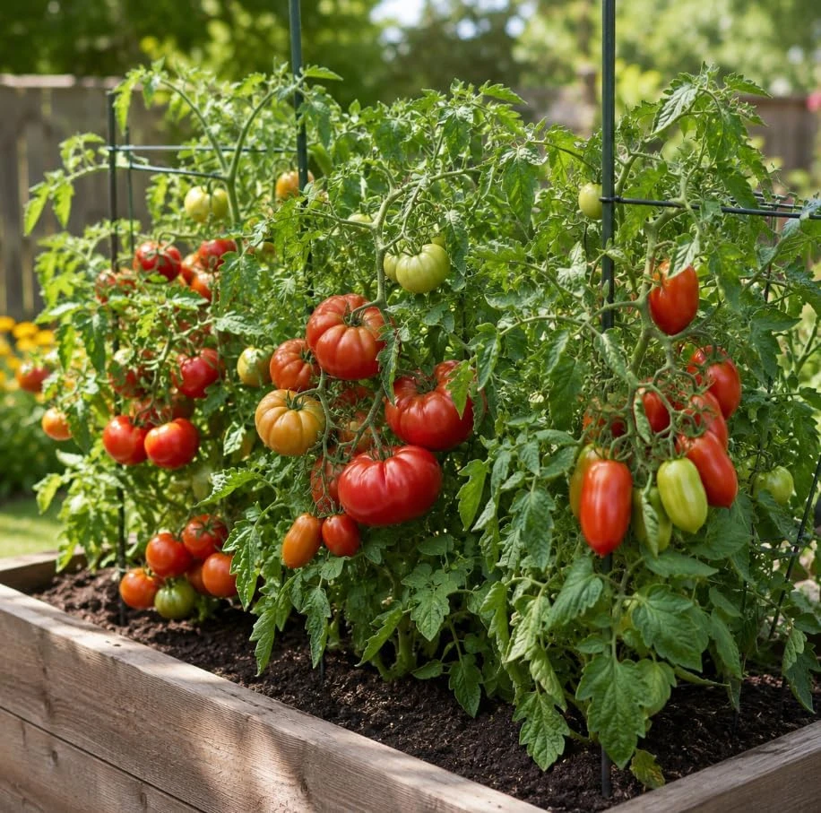 Set of 4 Mix Tomato Live Plants, 2 Seedlings Per Pot, 3-5 Inch Starter Vegetable Plants in 4 Inch Pots - Image 5
