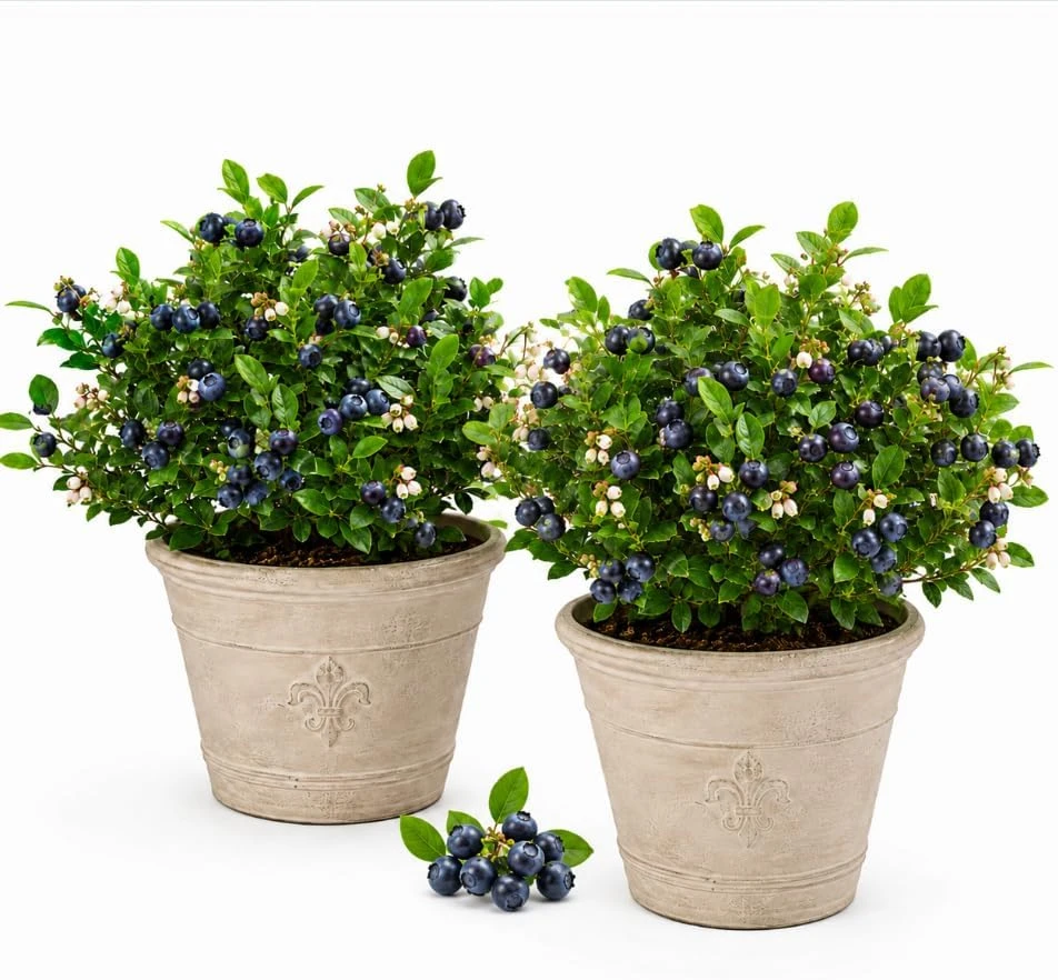 Sweet Black Huckleberry Live Plants, Set of 2, 2-4 Inch Tall, 1.5 Inch Pot, Outdoor Garden - Image 1