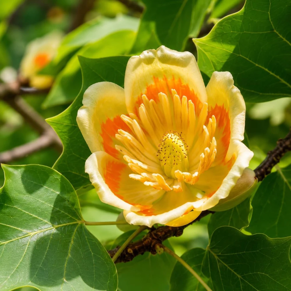 Tulip Poplar Tree Live Plant - 6-12 Inch Tall Seedling, Quart Pot, Outdoor - Image 1