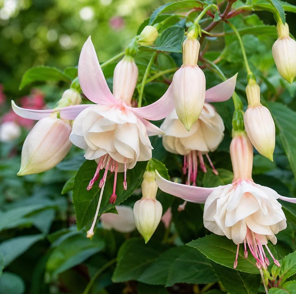 White Fuchsia Live Plant - 4-6 inch Tall, 5 Inch Pot - Indoor/Outdoor Garden - Image 3
