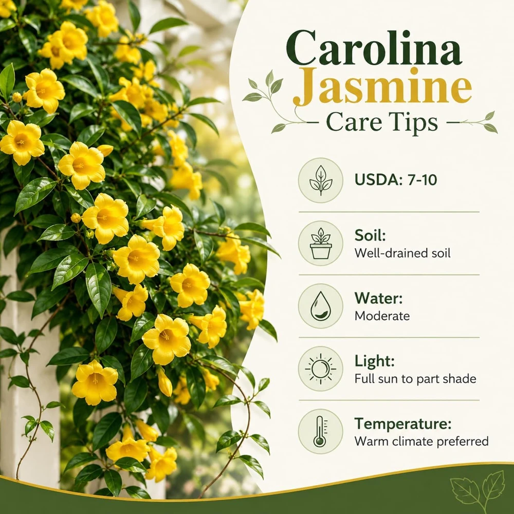Yellow Jasmine Live Plant, 4-6 Inch Tall, 3 Inch Pot - Tropical Fragrance - Image 4