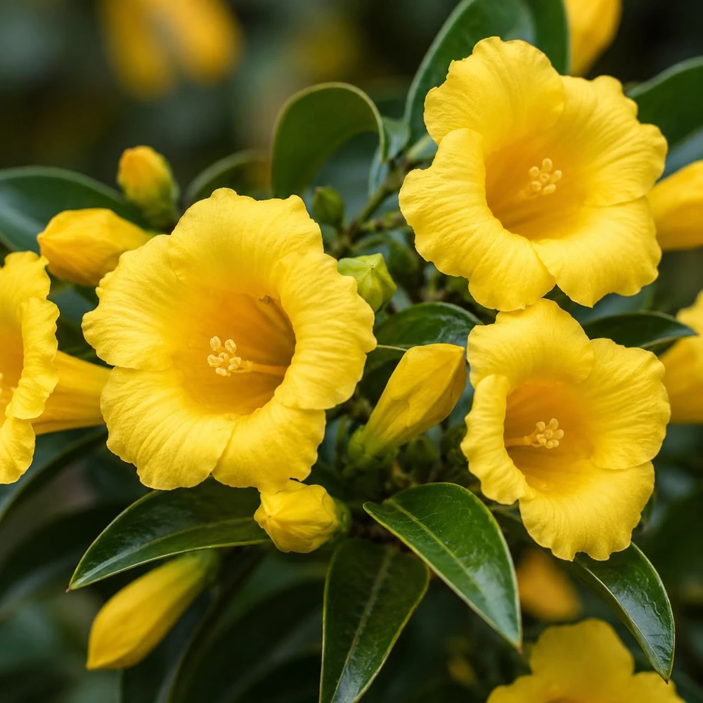 Yellow Jasmine Live Plant, Tropical Bloom, 4-6 Inch Tall, 3 Inch Pot - Image 3