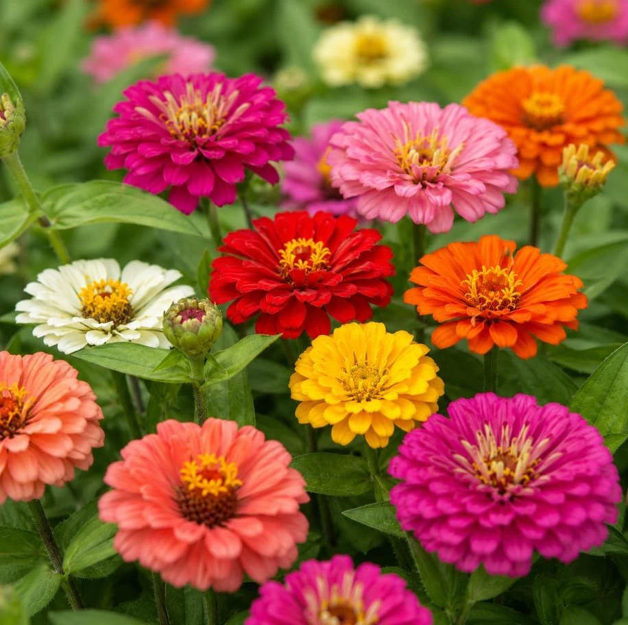 Zinnia Live Plants – 3 Plants, 4 Inch Pot, 3-5 Inches Tall, Annual Flowers for Outdoor Gardens - Image 4