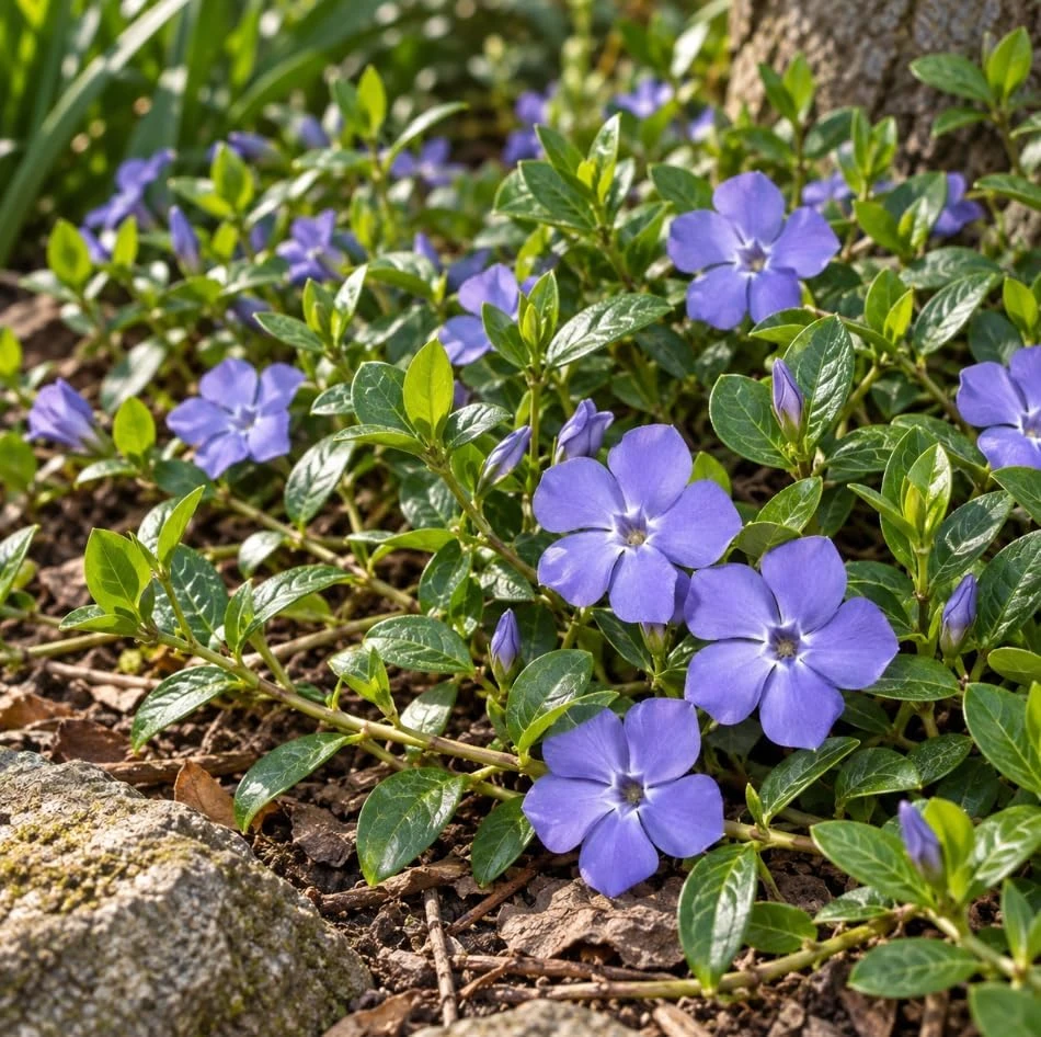 12 Blue Vinca Minor Live Plants - Hardy Perennial Ground Cover, 4-6" Long - Image 3