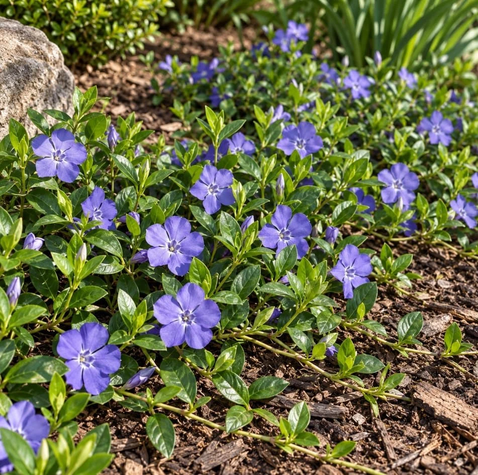 12 Blue Vinca Minor Live Plants - Hardy Perennial Ground Cover, 4-6" Long - Image 5