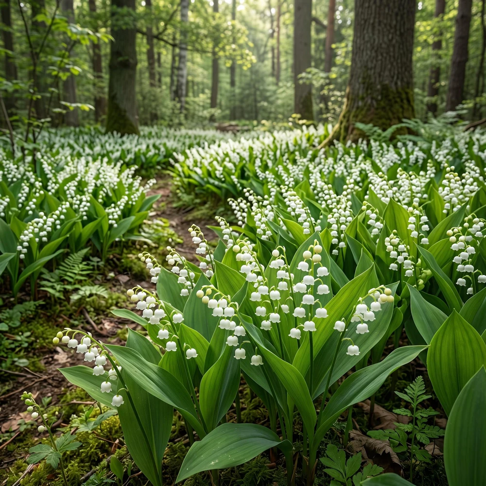 15 White Lily of the Valley Bare Roots - Convallaria Majalis Hardy Perennial Groundcover - Image 1