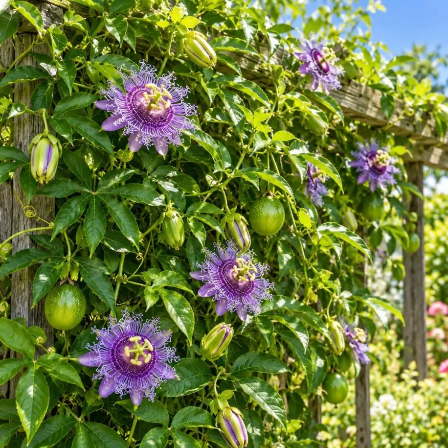 2 Maypop Passionflower Live Plants - Purple Perennial Vines, 4-6 Inches Tall, Outdoor - Image 2