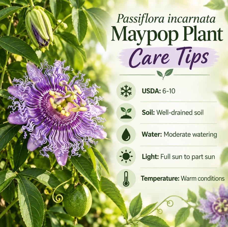 2 Maypop Passionflower Live Plants - Purple Perennial Vines, 4-6 Inches Tall, Outdoor - Image 5