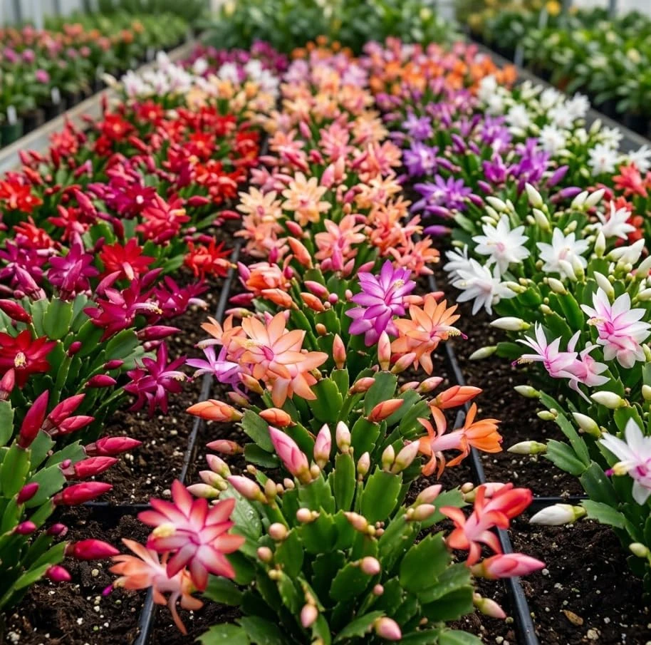 2 Mixed Color Thanksgiving Cactus Live Plant – Schlumbergera Succulent Houseplant - Image 6