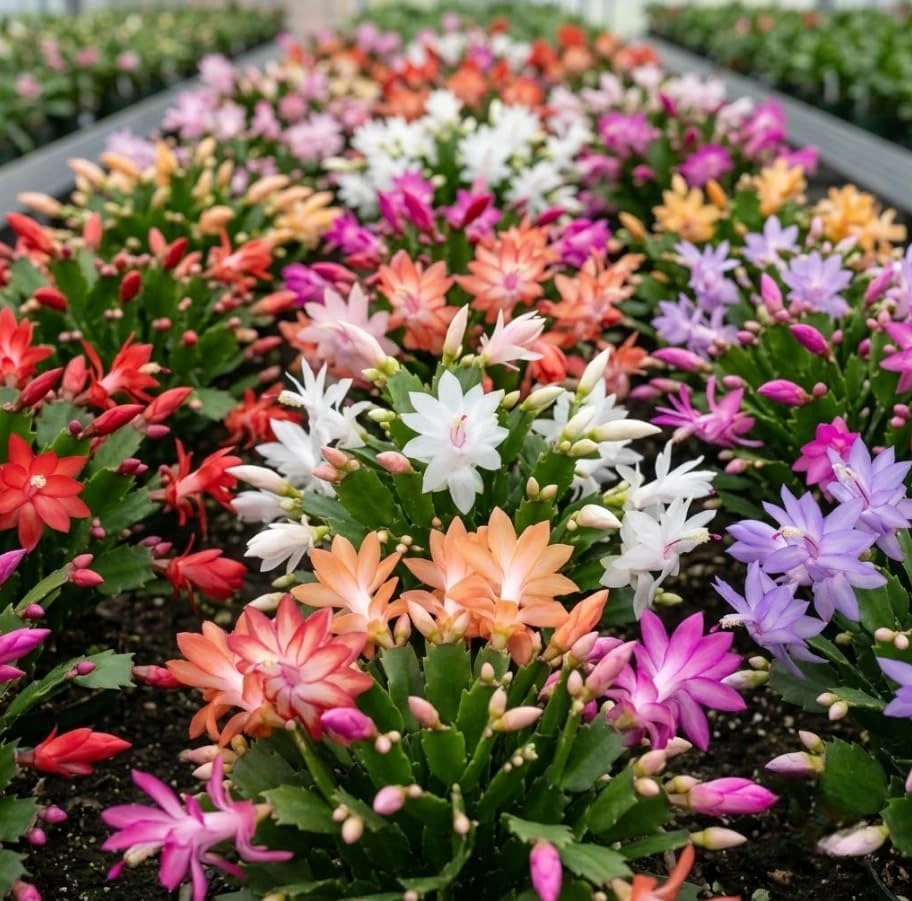 2 Mixed Color Thanksgiving Cactus Live Plant – Schlumbergera Succulent Houseplant - Image 1